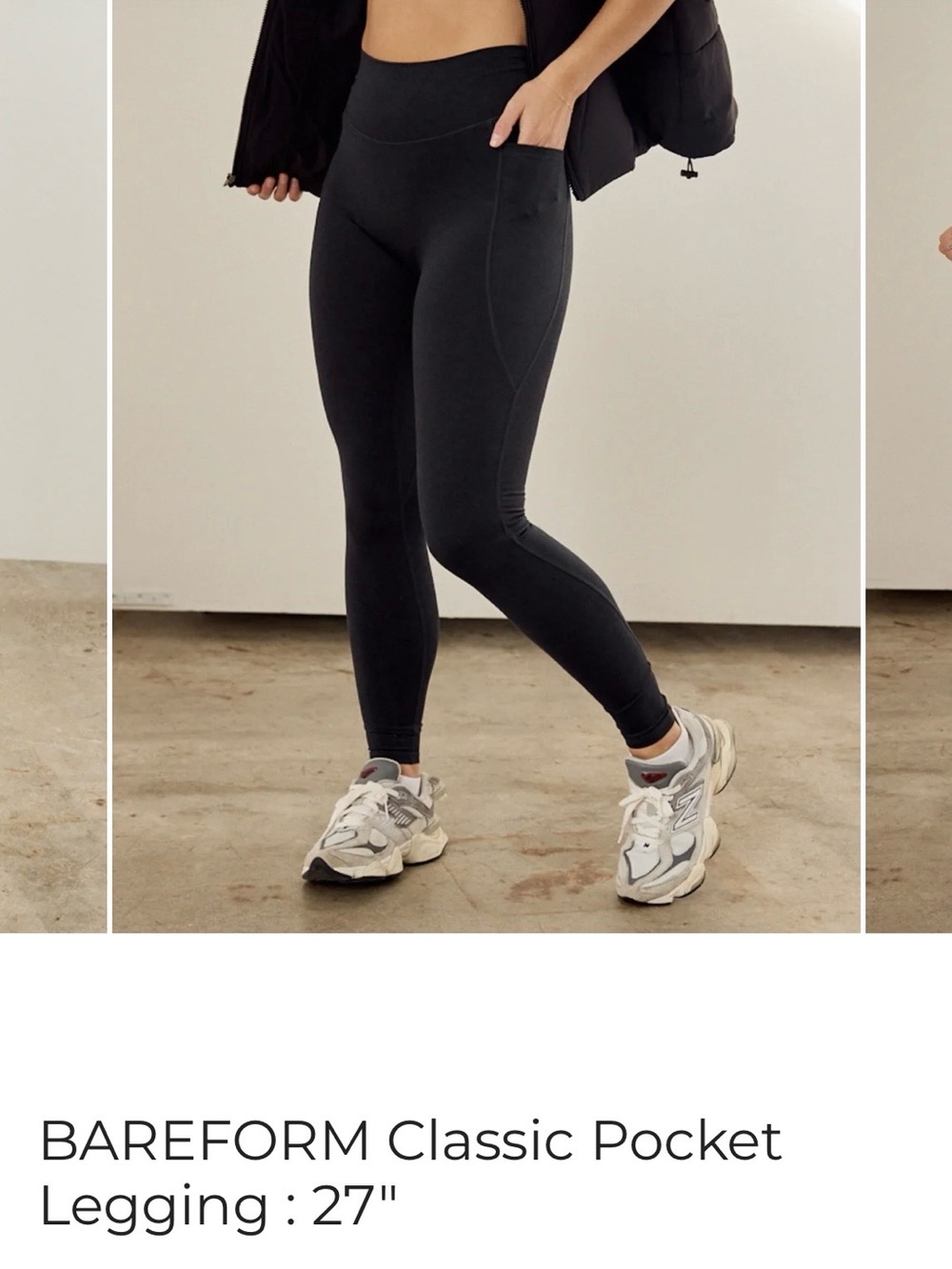 P’tula BAREFORM Classic Pocket Legging in Black